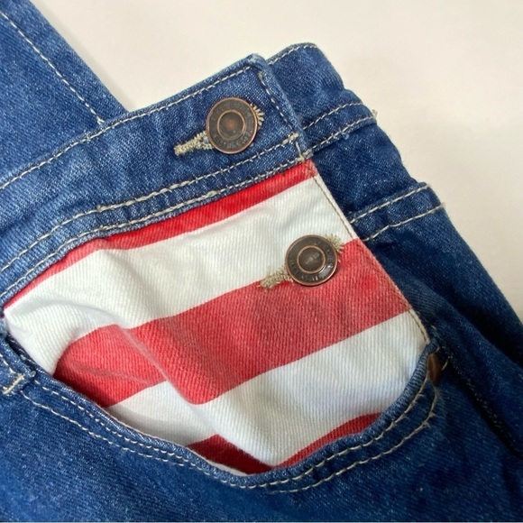 TIPSY Elves Women’s Size XXL Freedom Denim  Overalls/American Flag, 4th of July. - Picture 5 of 6